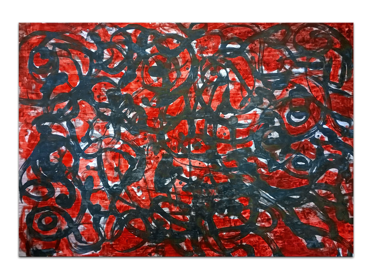 Umjetnička galerija slika MAG - originalna apstraktna slika Oblici žudnje I akril na hameru 100x70 cm
