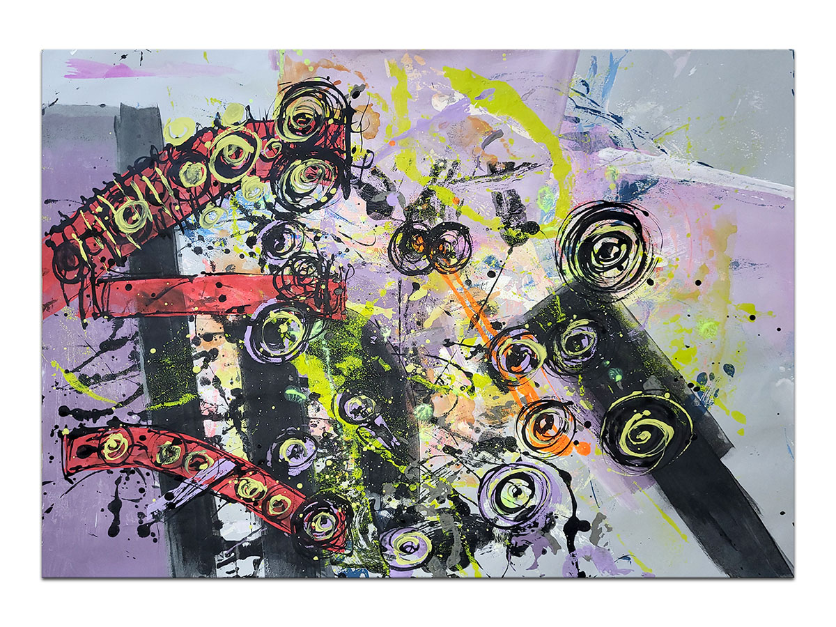 Moderne slike u galeriji MAG - apstraktna slika Male pobjede akril na hameru 100x70 cm