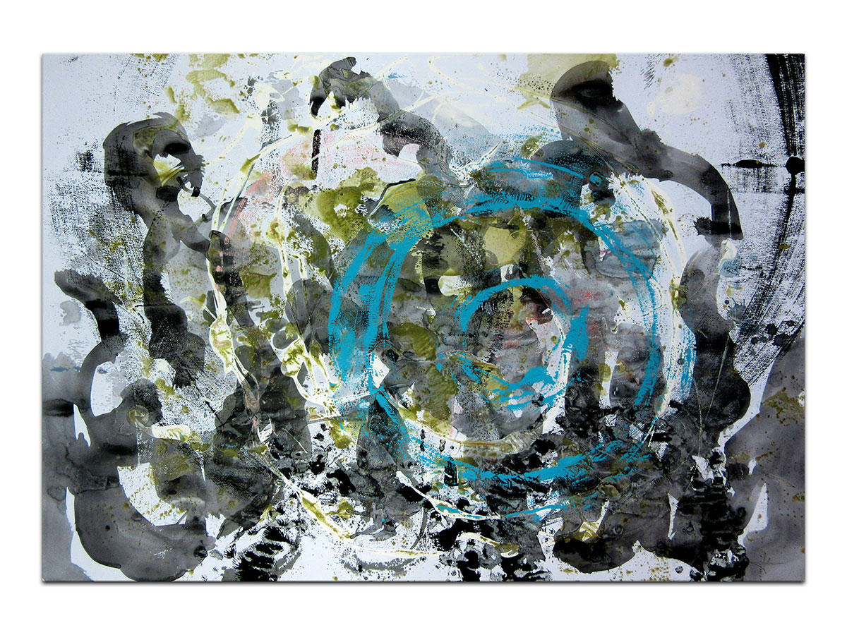Moderne slike u galeriji MAG - apstraktna slika Duhovi vremena akril na hameru 100x70 cm