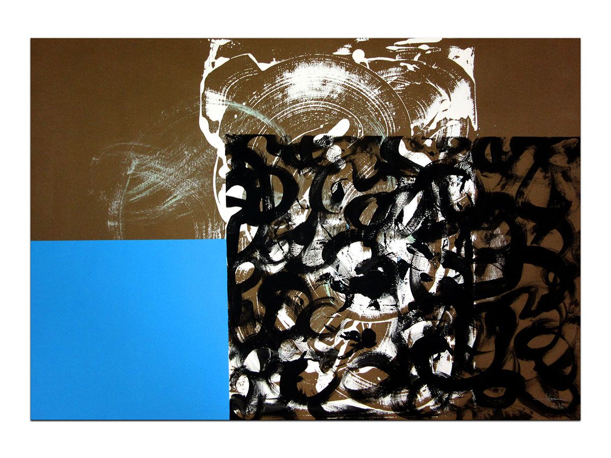 Moderne slike u galeriji MAG - apstraktna slika Bar malo neba akril na hameru 100x70 cm