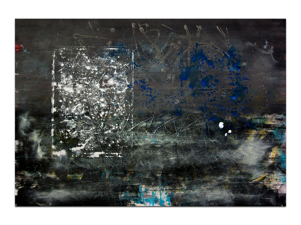 Moderne slike u galeriji MAG - apstraktna slika Noćni monolit akril na hameru 100x70 cm