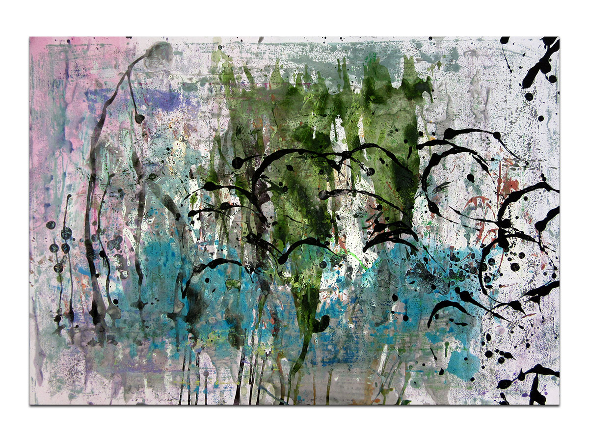 Moderne slike u galeriji MAG - apstraktna slika Miriše po mahovini akril na hameru 100x70 cm