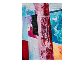 Moderne slike u galeriji MAG - apstraktna slika Ukošena kompozicija Akril na platnu 100x70 cm