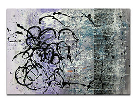 Moderne slike u galeriji MAG - apstraktna slika Ljubičasta aspiracija akril na hameru 100x70 cm