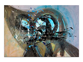 Moderne slike u galeriji MAG - apstraktna slika Ponekad zamišljam akril na hameru 100x70 cm