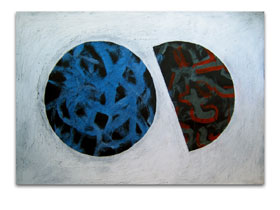 Dnevni boravak ideje za moderne apstraktne slike i interijere - moderna apstraktna slika Krug - MAG galerija