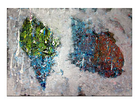 Moderne slike u galeriji MAG - apstraktna slika To smo što dišemo akril na hameru 100x70 cm