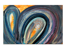 Moderne slike u galeriji MAG - apstraktna slika Nazire se sunčani dan Akril na napetom platnu 120x80 cm