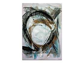 Moderne slike u galeriji MAG - apstraktna slika Gdje pripadamo akril na hameru 100x70 cm