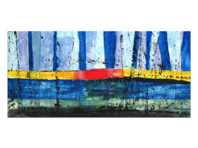 Dubrovnik galerije slika MAG - apstraktna slika Zalazak divnog dana akril na platnu 100x50 cm