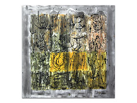 Moderne slike u galeriji MAG - apstraktna slika Drevni zapisi II Akril na napetom platnu 100x100 cm