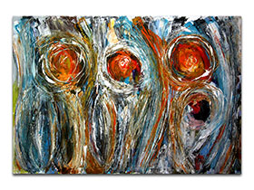 Moderne slike u galeriji MAG - apstraktna slika Tri kralja akril na napetom platnu 130x90 cm