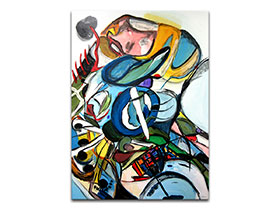 Moderne slike u galeriji MAG - Apstraktna slika Arije Kandinskog Akril na napetom platnu 110x80 cm