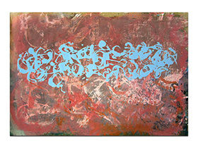 Moderne slike u galeriji MAG - apstraktna slika Ples duša akril na hameru 100x70 cm