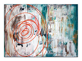 Dizajn interijera slikama iz ponude galerije MAG - apstraktna slika Treća rotacija akril na platnu 70x50 cm