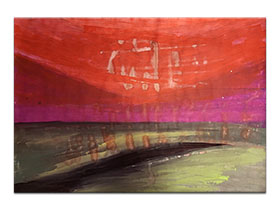 Moderne slike u galeriji MAG - apstraktna slika Ljetni zalazak akril na hameru 100x70 cm