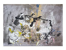 Moderne slike u galeriji MAG - apstraktna slika Spiritualni aspekti II akril na hameru 100x70 cm