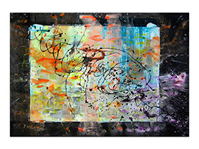 Moderne slike u galeriji MAG - apstraktna slika Boje izvan okvira akril na hameru 100x70 cm