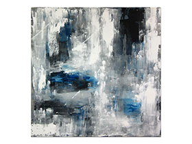 Moderne slike u galeriji MAG - Apstraktna slika Prožeto plavetnilom II Akril na napetom platnu 100x100 cm
