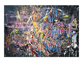 Moderne slike u galeriji MAG - apstraktna slika Značenja II akril na hameru 100x70 cm