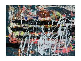 Galerije slika MAG - apstraktna slika Party za ekipu akril na hameru 40x30 cm