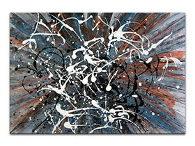 Moderne slike u galeriji MAG - apstraktna slika Zvjezdani ples akril na hameru 100x70 cm