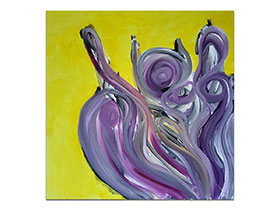 Moderne slike u galeriji MAG - apstraktna slika Pupoljci Akril na platnu 80x80 cm