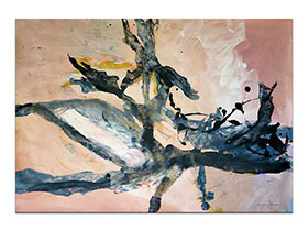 Moderne slike u galeriji MAG - apstraktna slika Pejzaži beskraja akril na hameru 100x70 cm