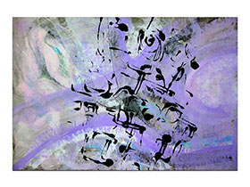 Moderne slike u galeriji MAG - apstraktna slika Drevne postavke akril na hameru 100x70 cm