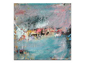 Moderne slike u galeriji MAG - apstraktna slika Podnevni drijemež Akril na napetom platnu 50x50 cm