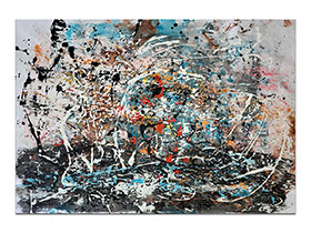 Moderne slike u galeriji MAG - apstraktna slika Događaj akril na hameru 100x70 cm