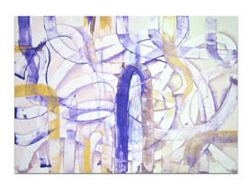 Uređenje stana slike galerije MAG - apstraktna slika Barad dur akril na hameru 100x70 cm