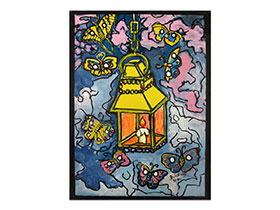 Umjetničke slike u galeriji MAG - Umjetnička slika Leptirova lanterna Akril na napetom platnu 40x30 cm