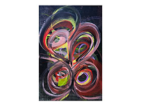 Moderne slike u galeriji MAG - apstraktna slika Noćni cvat Akril na platnu 90x60 cm