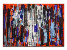 Galerije u Splitu - MAG galerija - apstraktna slika Orkanski visovi Akril na hameru 100x70 cm