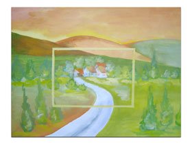 Kreativni pokloni umjetničke slike iz ponude galerije MAG - Umjetnička slika na platnu - Put u slavoniju - 50x40 cm