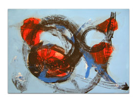 Umjetnička galerija MAG - apstraktna slika U potrazi za toplinom Akril na hameru 100x70 cm