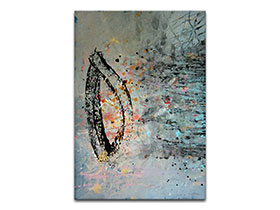 Moderne slike u galeriji MAG - apstraktna slika Još imam nešto za nas akril na hameru 100x70 cm