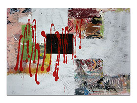 Moderna galerija apstraktnih slika MAG - apstraktna slika Zagreb(ali) ispod površine akril na hameru 100x70 cm