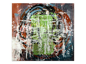 Moderna galerija apstraktnih slika MAG - apstraktna slika Slika početka akril na hameru 45x42 cm