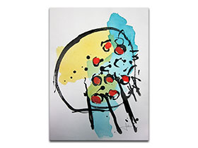 Moderne slike u galeriji MAG - Apstraktna slika Cvjetni rituali Akril na nenapetom platnu 35x25 cm