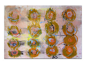 Moderne slike u galeriji MAG - apstraktna slika Sva moja sunca akril na hameru 100x70 cm