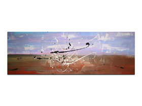 Opremanje apartmana slikama iz galerije MAG - Fatamorgana - apstraktna slika na platnu 130x40 cm