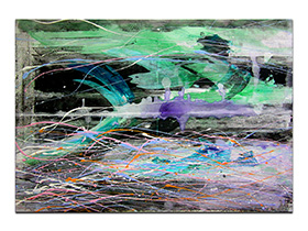 Moderne slike u galeriji MAG - apstraktna slika Utopija akril na napetom platnu 100x70 cm