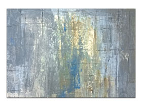 Dizajneri interijera opremaju interijere slikama iz ponude galerije MAG - apstraktna slika Poslije kiše akril na hameru 100x70 cm