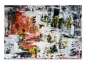 Moderne slike u galeriji MAG - apstraktna slika Skrivena toplina akril na hameru 100x70 cm