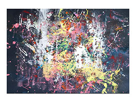 Moderne slike u galeriji MAG - apstraktna slika Značenja III akril na hameru 100x70 cm