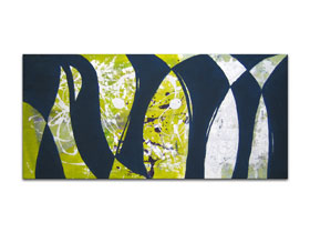 Umjetnine slike online prodaja - originalna apstraktna slika - Bioform - Akril 70x30 cm - MAG galerija