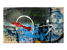 Moderne slike u galeriji MAG - apstraktna slika Mitovi i legende akril na hameru 45x30 cm