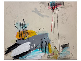 Moderne slike u galeriji MAG - apstraktna slika Unjeti san Akril na napetom platnu 100x80 cm